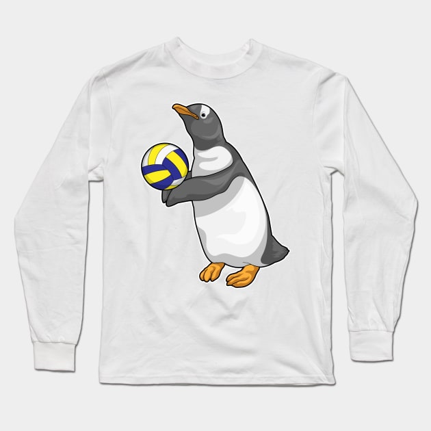 Penguin Volleyball player Volleyball Long Sleeve T-Shirt by Markus Schnabel